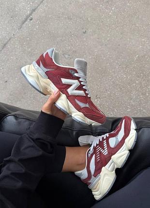 Кросівки жіночі new balance 9060 "washed burgundy"