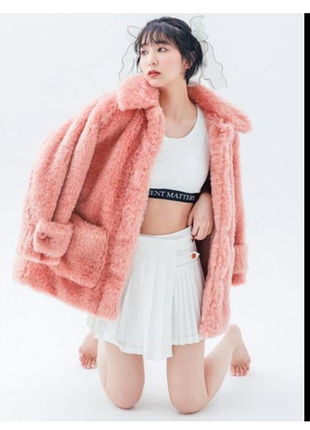 Нова шуба h&m шубу рожева