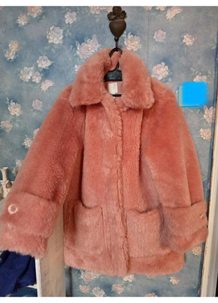 Нова шуба h&amp;m шубу рожева 8