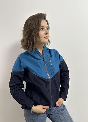 Куртка вітровка жіноча outdoor research gore tex синя з капюшоном водостійка оригінал нова