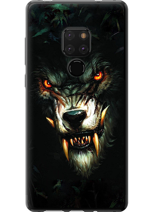 Чехол на huawei mate 20 дьявольский волк из пластика fch_0175099