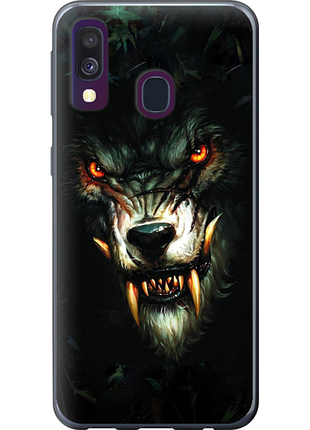 Чехол на samsung galaxy a40 2019 a405f дьявольский волк из пластика fch_0020346