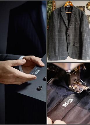 Пиджак лен шерсть hugo boss