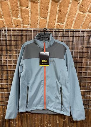 Чоловіча куртка софтшел вологостійка jack wolfskin essential softshell jkt розмір л оригінал