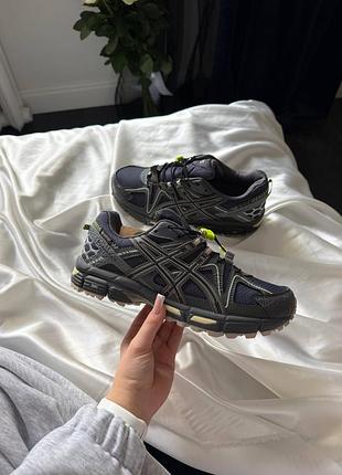 Asics gel kahana 8 grey black green gore-tex (термо-мембарана)