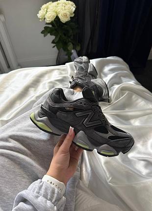 New balance 9060 grey green cordura (влагозащита)