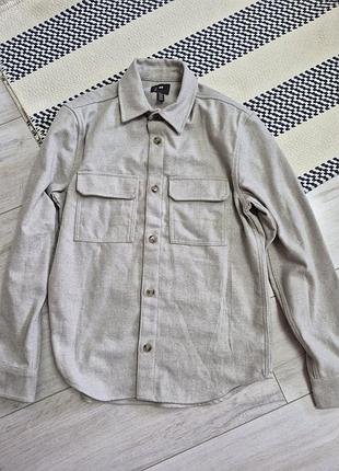 Стильна фетрова верхня сорочка regular fit h&m, xs
