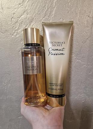 Подарунковий набір спрей і лосьон для тіла victoria's secret coconut passion