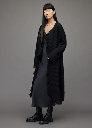 🖤 allsaints selena long line fringed cardigan  роскошный длинный кардиган allsaints