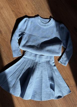 Костюм для дівчинки miu miu блакитний 5