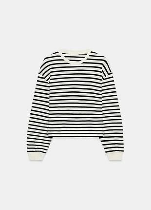 Укороченный реглан в полоску zara