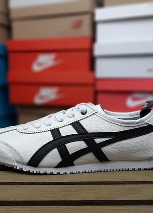 Жіночі кросівки asics onitsuka tiger mexico 66 білі з чорним