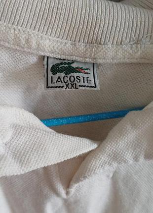 Поло lacoste біле 3