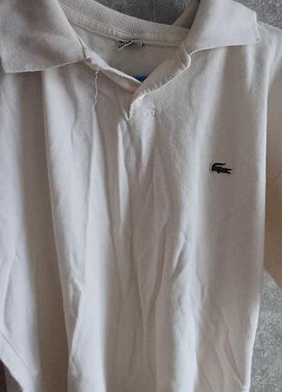 Поло lacoste біле