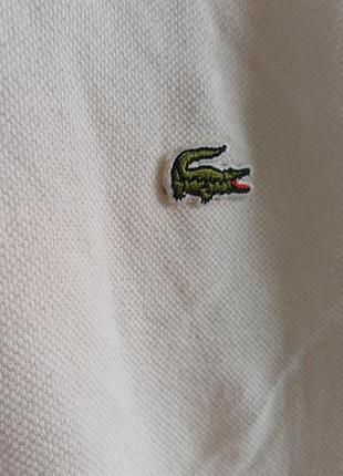 Поло lacoste біле 4