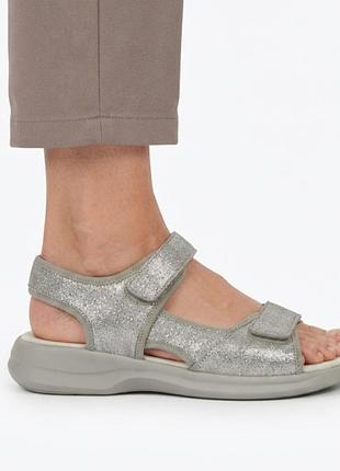 серебристые ортопедические босоножки комфорт cosyfeet 26 см (размер 41.5)