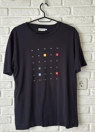 Футболка calvin klein чоловіча чорна, розмір m/l
