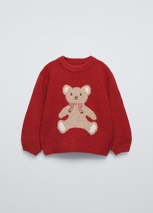 Свитер свитер с мишкой zara