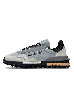 Кроссовки мужские lacoste elite active, серые кроссовки лакоста, демисезонные