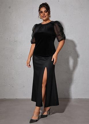 ✨ велюровий шикарний топ plus size shein ✨ 3