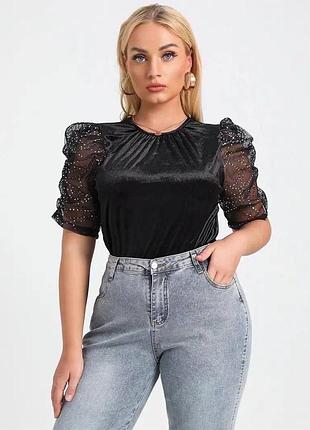 ✨ велюровий шикарний топ plus size shein ✨ 4