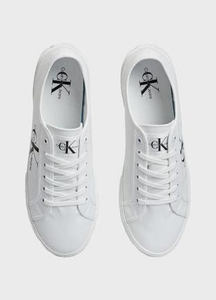 Білі текстильні кеди calvin klein jeans