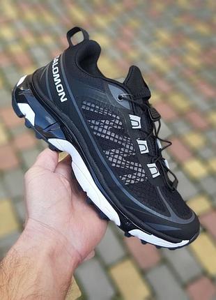 Чоловічі кросівки salomon xt-6 ft чорні з білим великі розміри