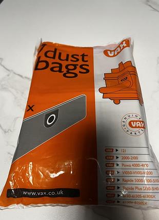Оригінальні мішки для збору пилу vax genuine dust bags