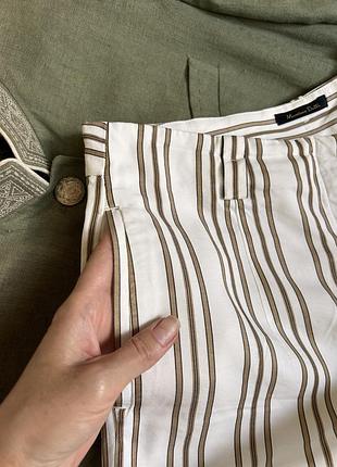 Брюки в смужку wide leg від massimo dutti. 5