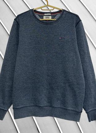 Мужской синий свитшот tommy hilfiger m 48 томми хилфигер томами хилфигер хлопковый свитшот свободная кофта с логотипом 48