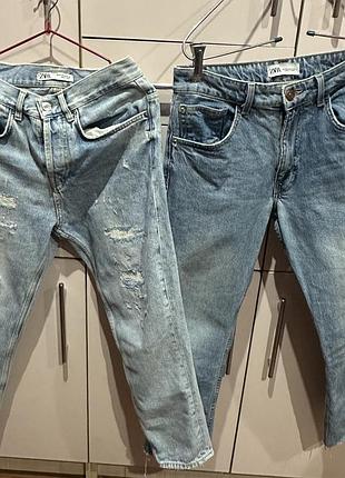 Джинси жіночі zara блакитні 2