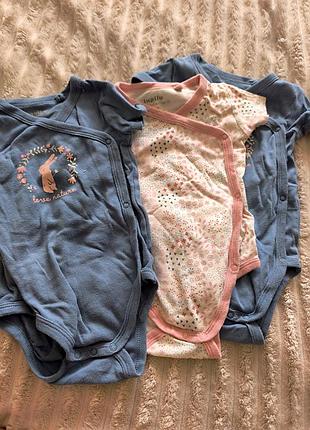 Набор бодиков 4 шт короткий рукав lupilu zara