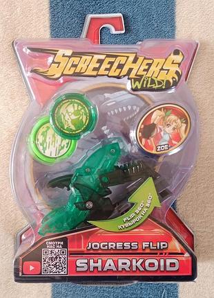 Скречер зеленый оригинал скричеры зеленый sharkoid - screechers original wild - машинка-трансформер