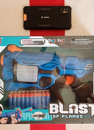 Игрушечный детский водяной бластер 2in1 thunder blast eva мягкие слоики и водой