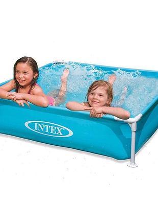Каркасный бассейн intex 57173, 122 х 122 х 30 см, голубой (бассейн)