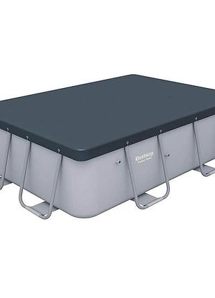 Защитный тент - чехол bestway 58442, ▭ 282 х 196 см для каркасного басейну