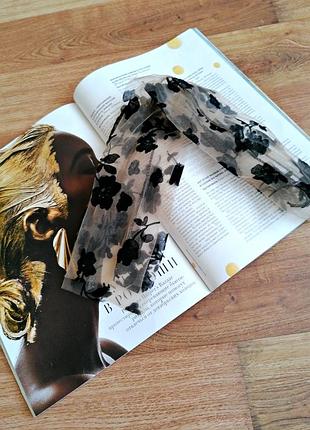 Фатиновые носки с цветочками, бежевые4 фото