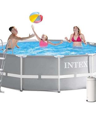 Каркасный бассейн intex 26716-5, 366 x 99 см (бассейн, подстилка, лестница, фильтр 2 006 л/ч, тент)