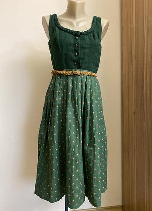 Вінтажна зелена сукня trachten dirndl від австрійського бренду kibek kitzbühel.