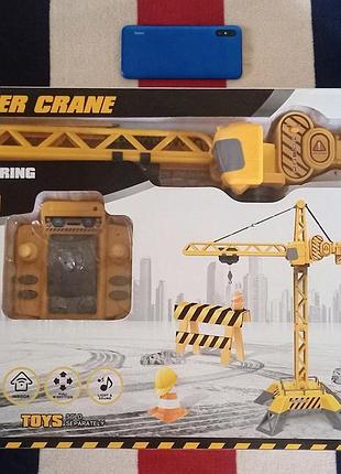 Дитячий ігровий набір tower crane 9113 - "будівельний кран" на радіокеруванні - будівельний майданчик