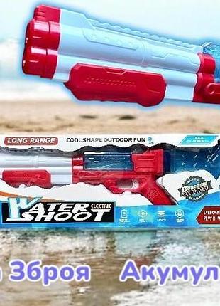 Водяний автомат бластер hui chuang toys 6695a на акумуляторі червоний