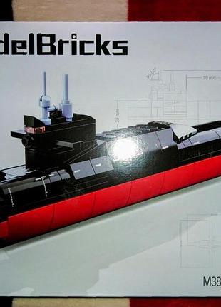 Конструктор детская подводная лодка sluban 227 деталей m38-b0703 войнный корабль
