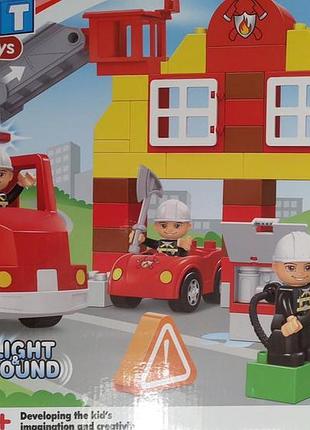 Конструктор jdlt 5153 - fire fighter - "пожежники" - 69 деталей