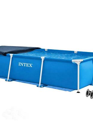 Каркасный бассейн intex 28271-3в1, 260 х 160 х 65 см (бассейн, подстилка, тент)
