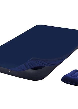 Надувний матрац intex 64756-3, 76 x 191 x 25 см, з наматрацом-чохлом, подушкою, насосом. одномісний