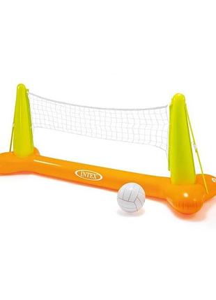 Надувная игра на воде intex 56508 «воллейбол», 239 х 91 х 64 см, с мячом