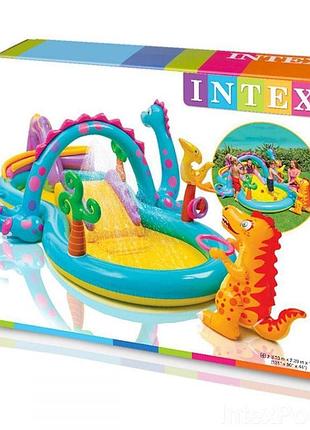 Дитячий басейн intex 57135 кольоровий надувний ігровий центр