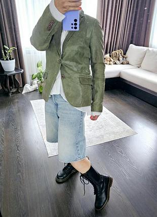 Пиджак куртка кожа zara (испания) р. s- m