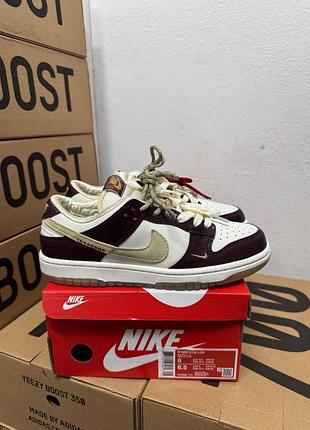 Кросівки nike dunk lx white maroon / найк данк білі бургунді 36 37 38 39 40