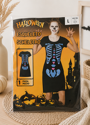Жіноча сукня на хелловін «скелет» 💀🖤